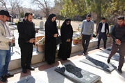 آیین معنوی زیارت قبور مطهر شهدا با حضور مدیر و مسوولان مرکز آموزشی درمانی حضرت علی اصغر(ع)